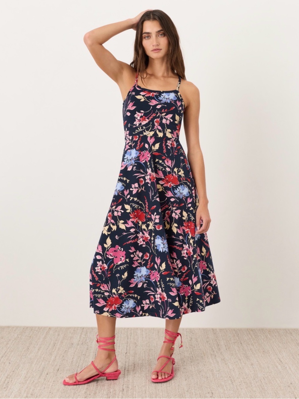 Pact Fit & Flare Midi Dress floral print